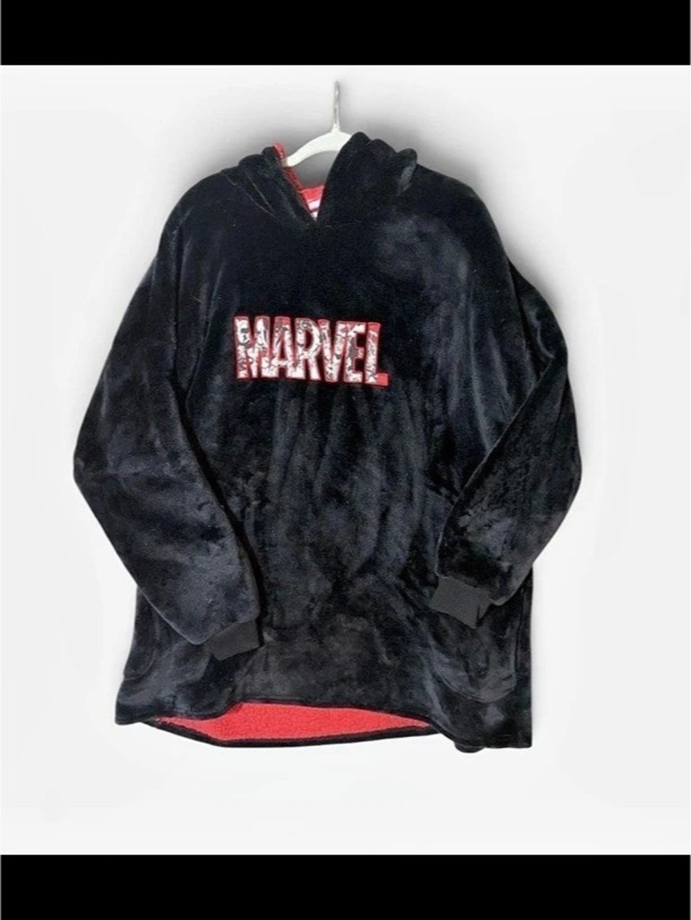 Marvel blanket hoodie - Black & Red Hoodie Fleece Xl-XXL